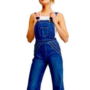 Free People Wide Leg Overalls